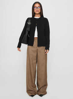 Arica Button Up Knit Cardigan Black