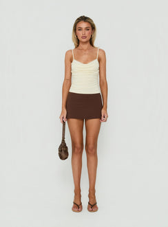 Edalie Layered Bralette Top Butter Yellow