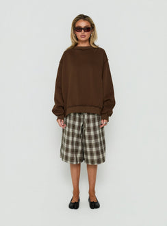 Laine Crew Neck Jumper Brown