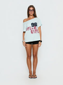 Dream Girl 96 Oversized Graphic Tee Blue