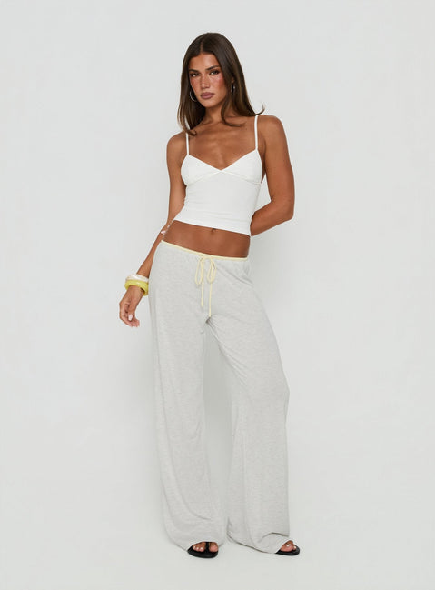 Jessika Ultra Low Pants Yellow / Grey Marle