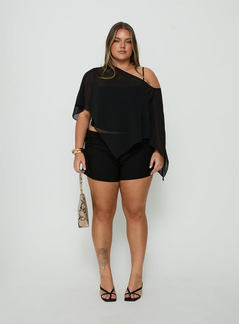 Senzo Wrap Shorts Black Curve