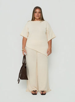 Amelise Knit Poncho Beige Curve
