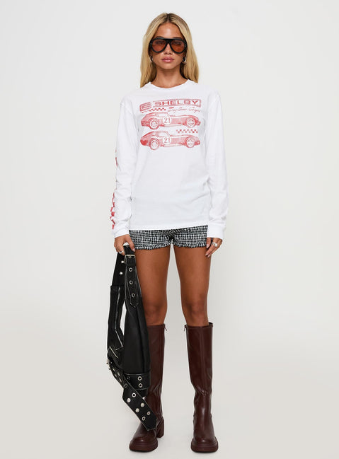 Shelby Daytona Long Sleeve Top Washed Bright White