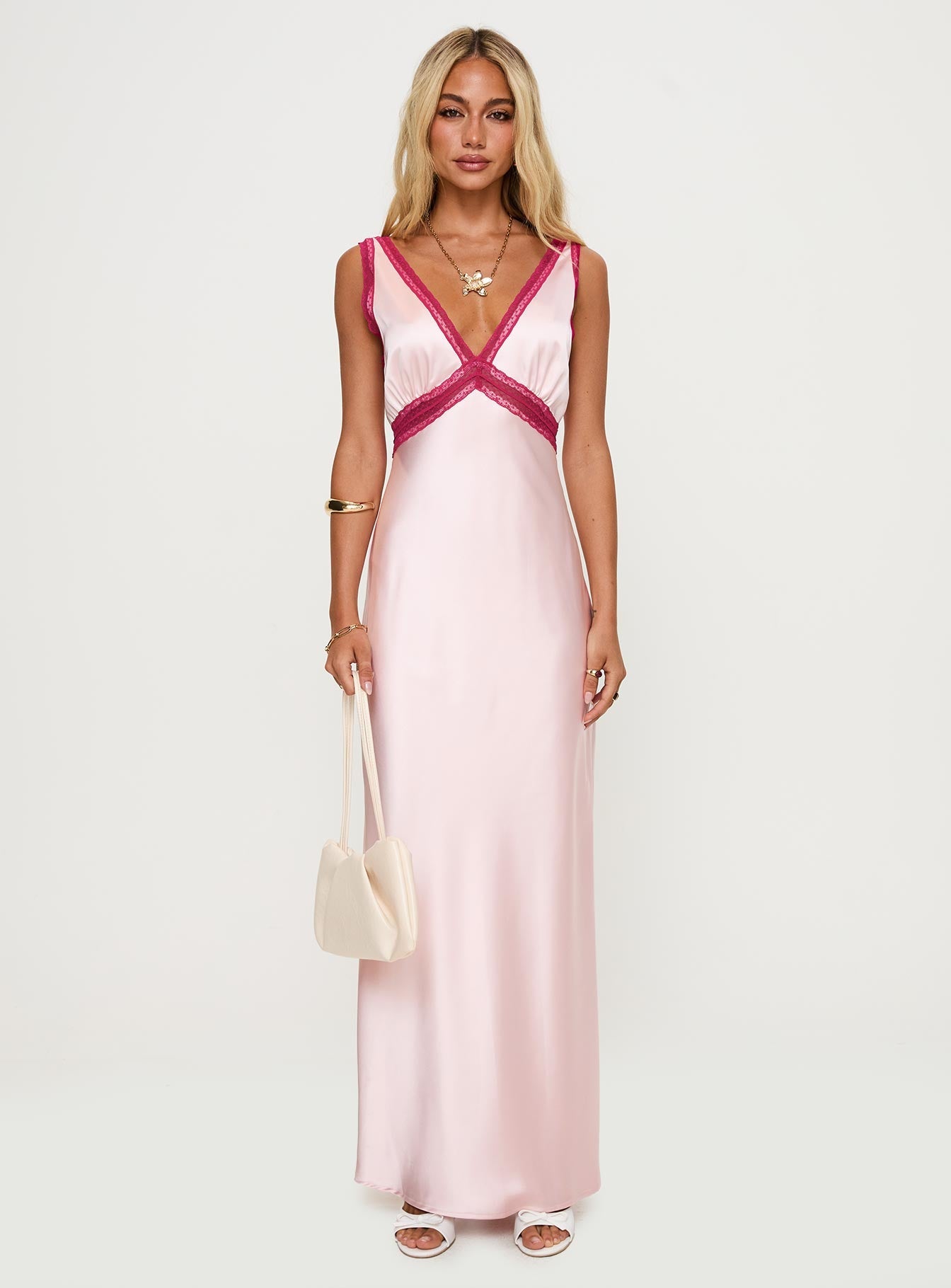 Maelene Maxi Dress Pink / Red