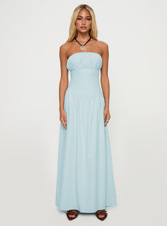 Luabelle Strapless Maxi Dress Blue