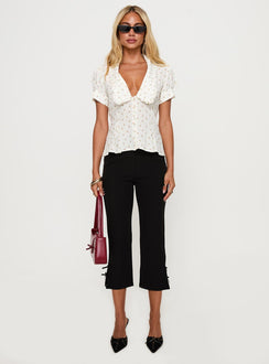 Esmarie Blouse Top White Floral