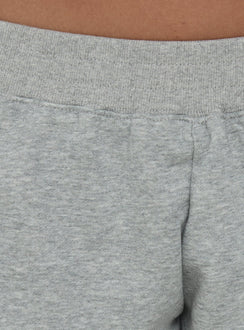 Kohdie Applique Fleece Micro Shorts Grey Marle