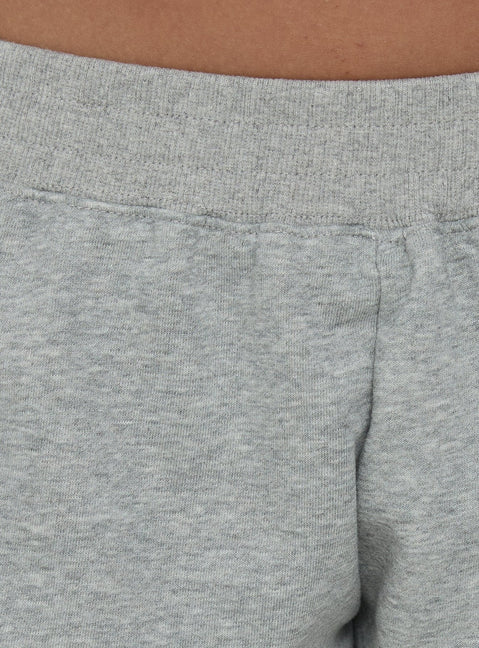 Kohdie Applique Fleece Micro Shorts Grey Marle