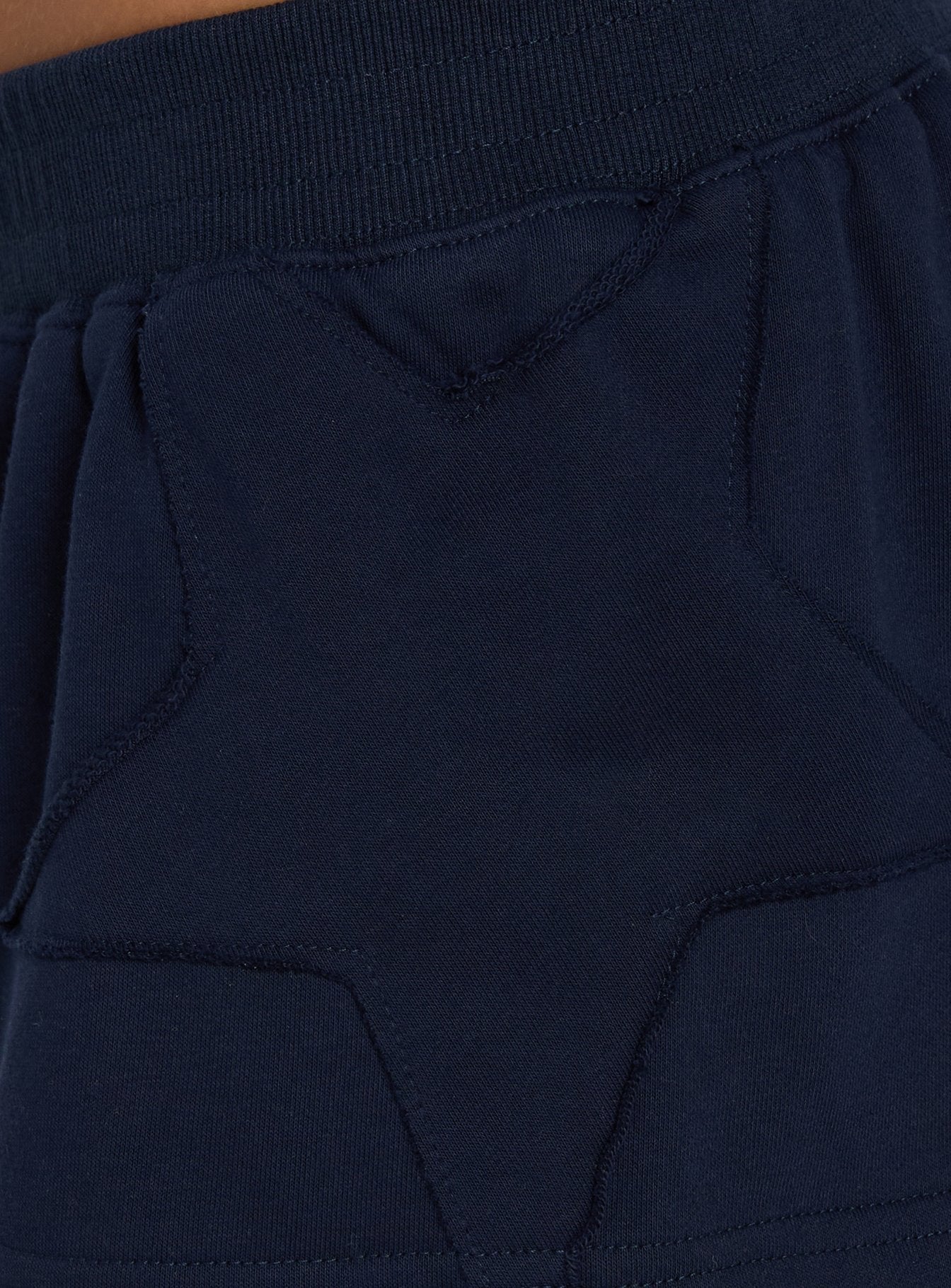 Kohdie Applique Fleece Micro Shorts Navy
