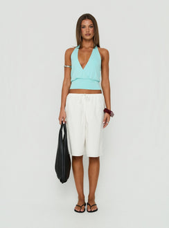 Avirea Relaxed Longline Shorts White