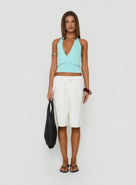 Avirea Relaxed Longline Shorts White