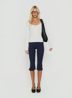 Baseline Rib Capri Pants Navy