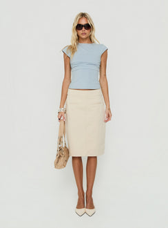 Aeriell Draped Top Blue