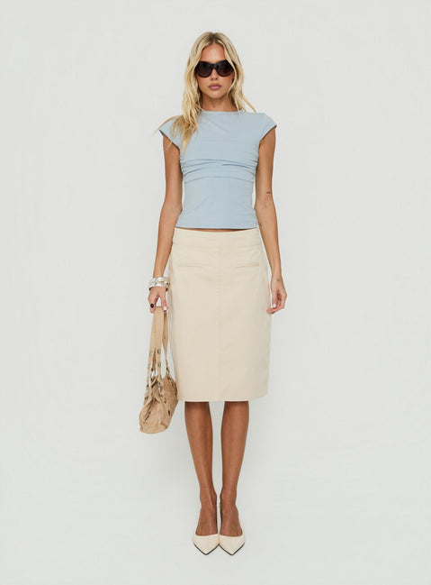Aeriell Draped Top Blue
