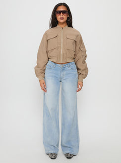 Treyson Pocket Front Jacket Beige