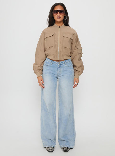 Treyson Pocket Front Jacket Beige
