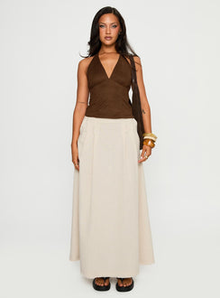 Bohemian Spirit Maxi Skirt Beige