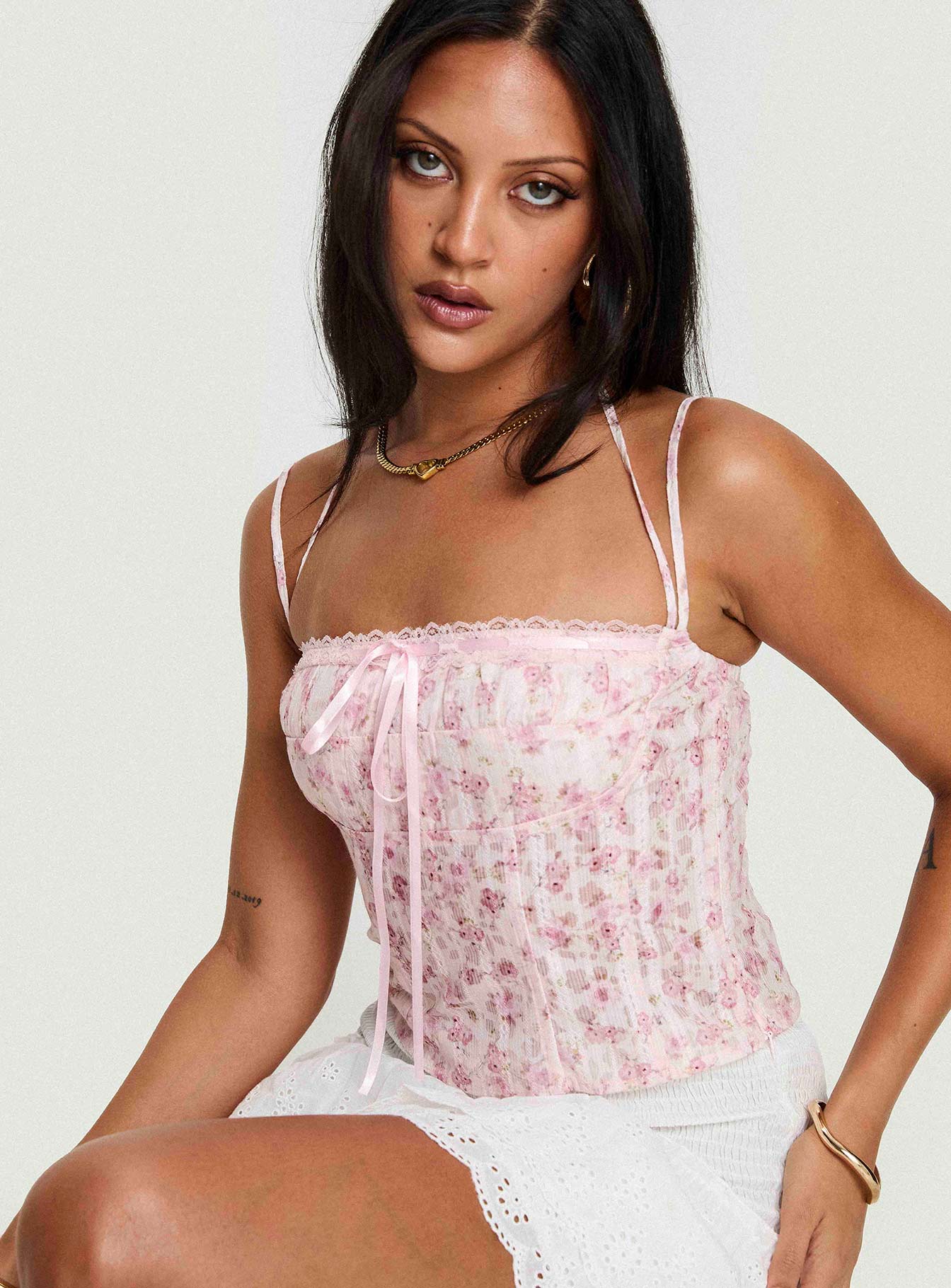 Trynia Top Pink Floral
