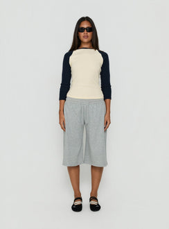 Telepathic Raglan Long Sleeve Top Cream / Navy