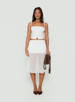 Piya Ruched Bust Cami Top White