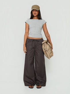 Trixee Boatneck Jersey Top Grey