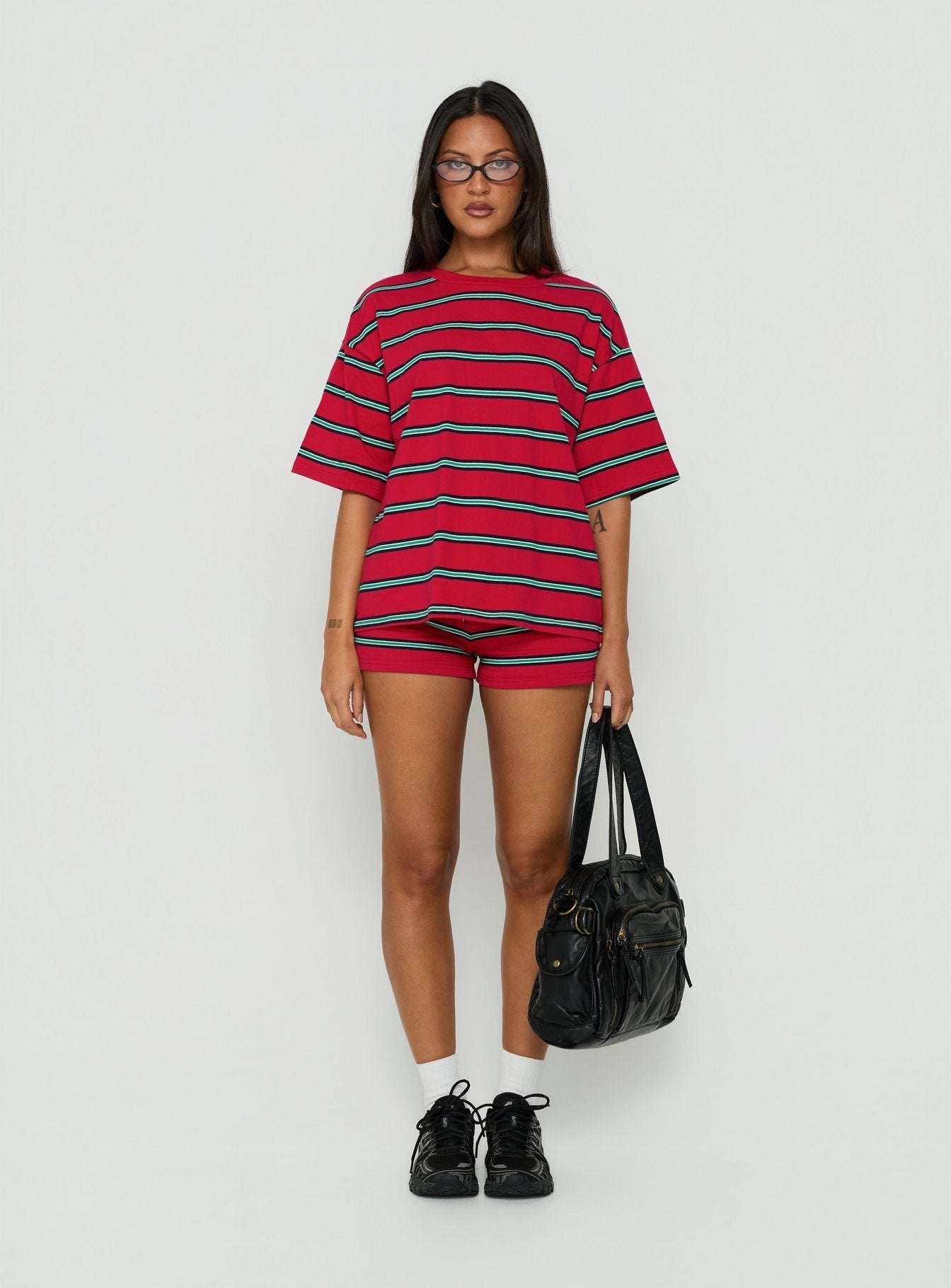 Settle Down Shorts Red Stripe