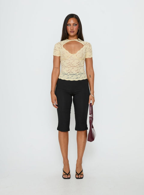 Giallo Lace Top Butter
