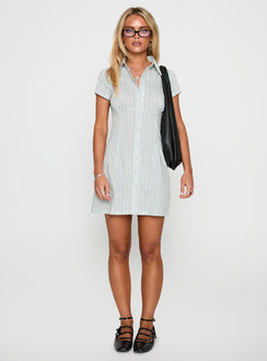 Motley Mini Dress Blue / White Stripe