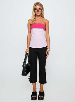Same Situation Strapless Top Pink