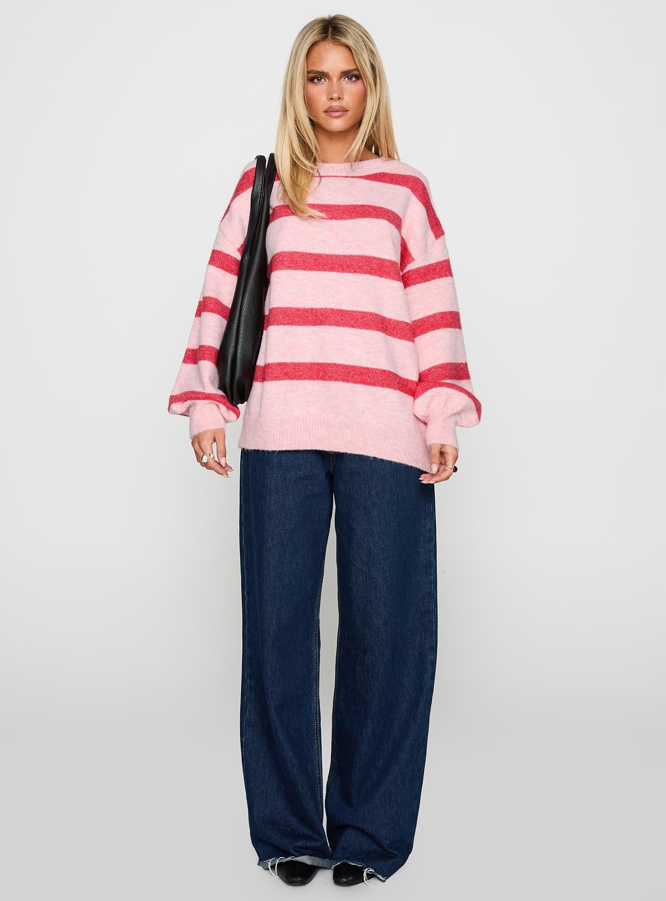 Places To Go Knit Sweater Red / Pink