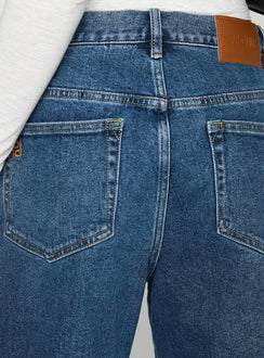 product Princess Polly Retro Dream Mid Rise Longline Denim Shorts Mid Wash Low Rise Shorts 