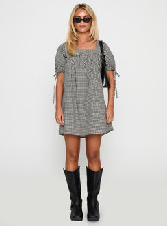 Lilibet Mini Dress Black Gingham