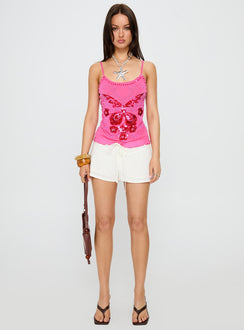 Start Of Summer Sequin Top Pink