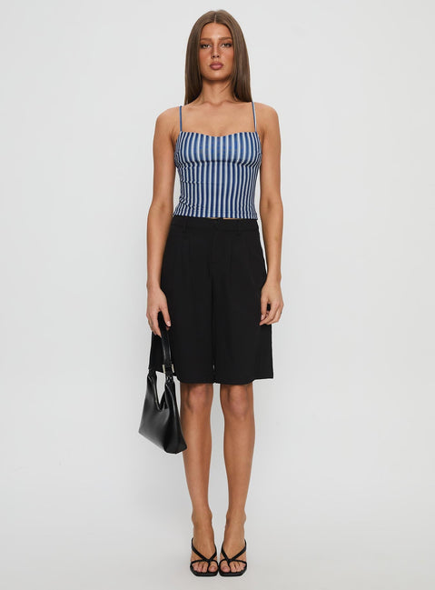 Evanda Top Blue Stripe