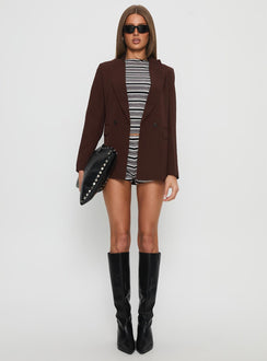 Katrice Oversized Blazer Chocolate