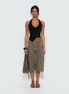 Avrilla Wrap Knit Top Black