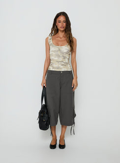 Islana Henley Tank Top Camo
