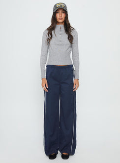 Jaycie Tie Side Track Pant Navy