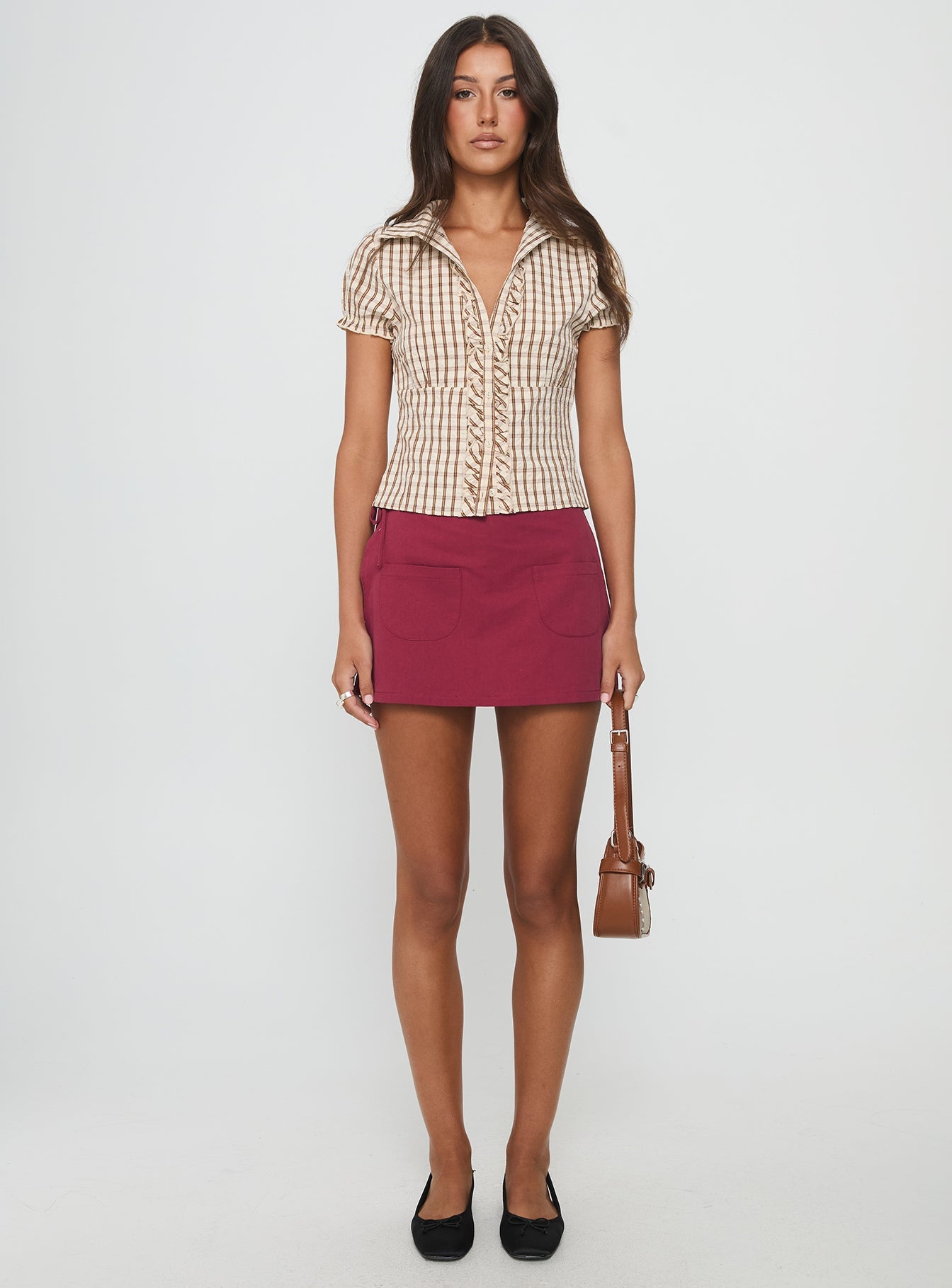 Gigi Wrap Skort Burgundy