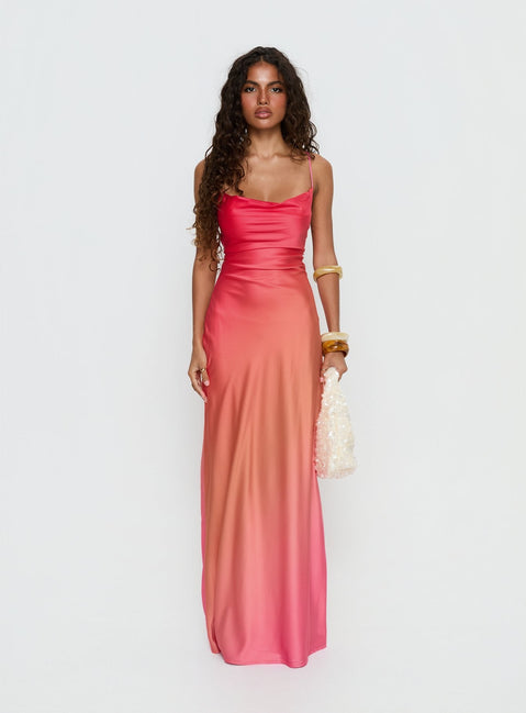Celena Maxi Dress Pink Ombre