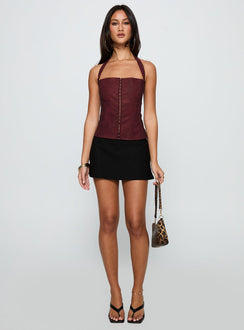 Supermodel Top Burgundy