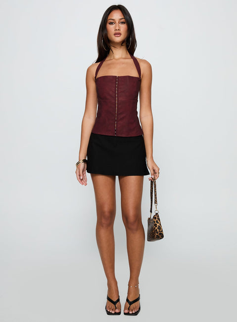 Supermodel Top Burgundy