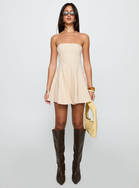 Zavira Strapless Romper Oat