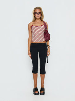 Cosmology Knit Contrast Detail Top Multi Stripe