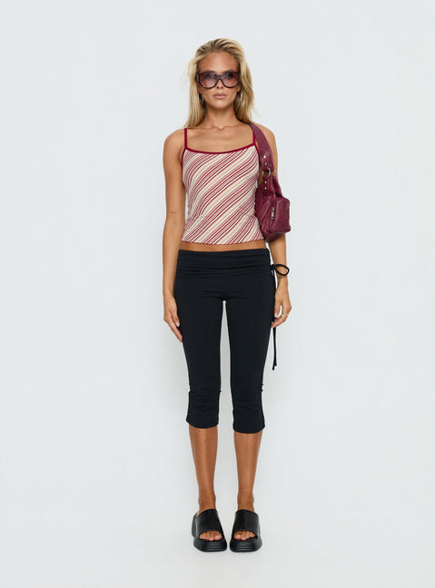 Cosmology Knit Contrast Detail Top Multi Stripe