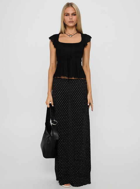 Auroraah Frill Top Black