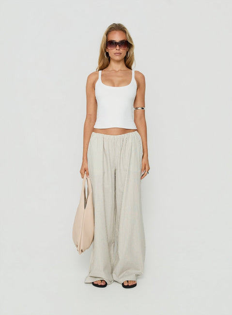 Lunea Concealed Waistband Pants Pinstripe