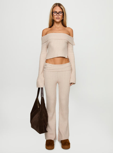 With Purpose Knit Jumper Beige