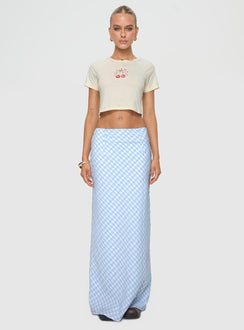 Gingham maxi skirt